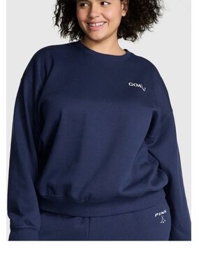 PINK Victoria's Secret Navy Crew Neck Sweater- NWOT- medium size